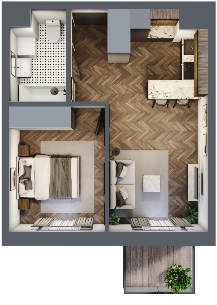 2 pokoje, mieszkanie 37,72 m², piętro 6, oferta nr M52, Kwadrat - Etap II, Rzeszów, Drabinianka, ul. Miła 29F