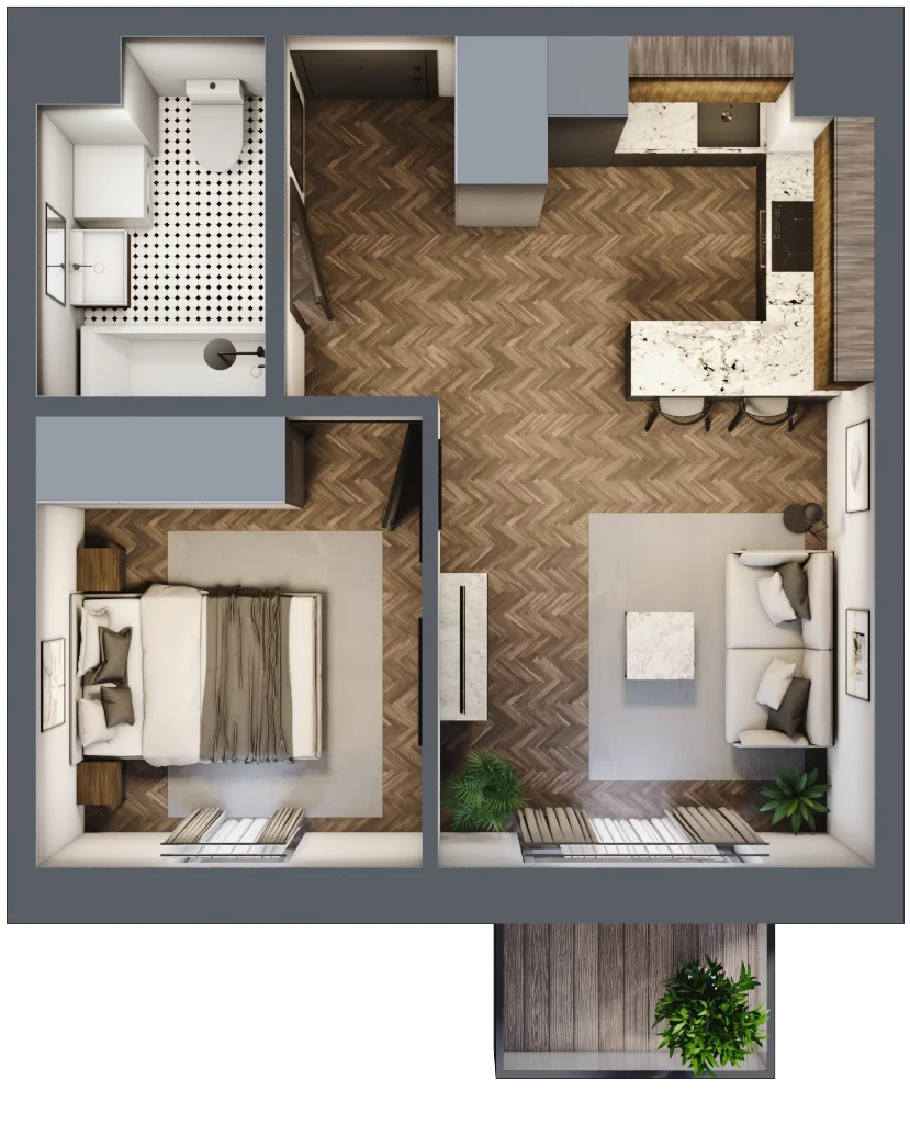 2 pokoje, mieszkanie 36,81 m², piętro 6, oferta nr M82, Kwadrat - Etap II, Rzeszów, Drabinianka, ul. Miła 29F