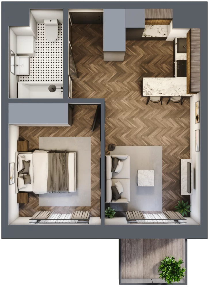 2 pokoje, mieszkanie 37,72 m², piętro 2, oferta nr M36, Kwadrat - Etap II, Rzeszów, Drabinianka, ul. Miła 29F