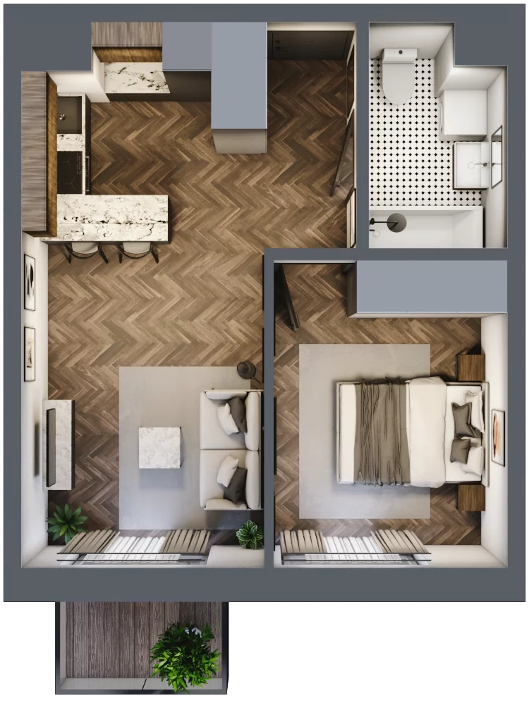 2 pokoje, mieszkanie 37,72 m², piętro 5, oferta nr M49, Kwadrat - Etap II, Rzeszów, Drabinianka, ul. Miła 29F