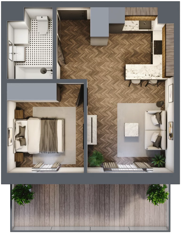 2 pokoje, mieszkanie 36,81 m², piętro 1, oferta nr M57, Kwadrat - Etap II, Rzeszów, Drabinianka, ul. Miła 29F