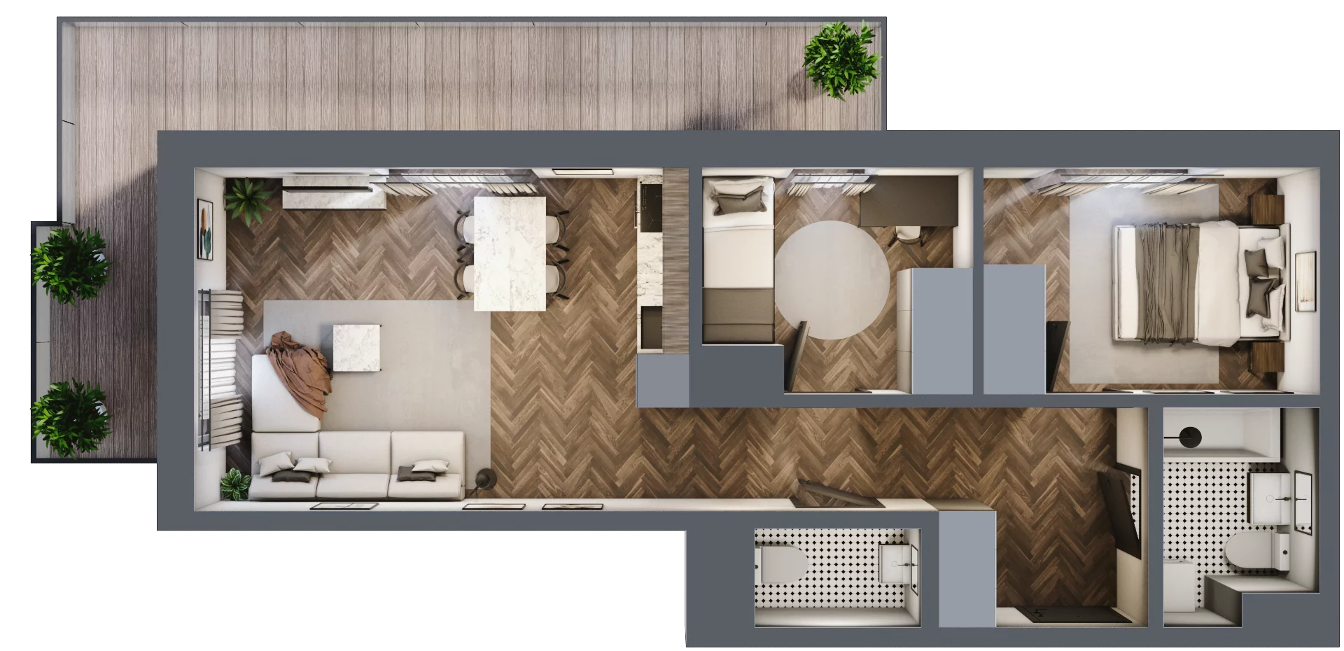 3 pokoje, mieszkanie 54,40 m², piętro 5, oferta nr M25, Kwadrat - Etap II, Rzeszów, Drabinianka, ul. Miła 29F