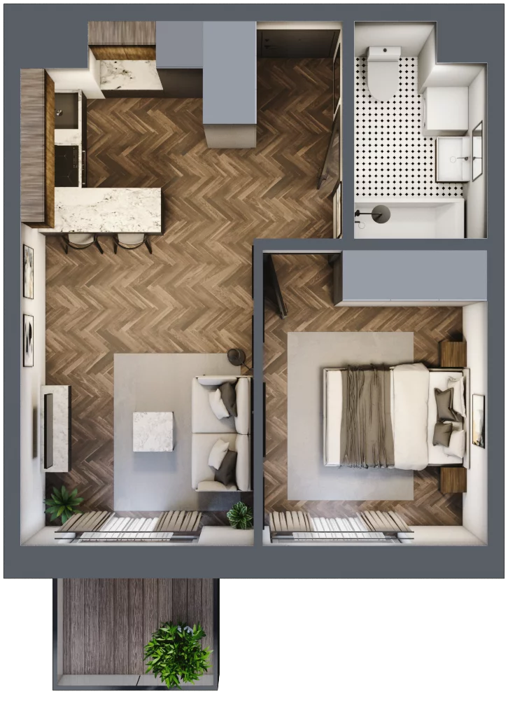 2 pokoje, mieszkanie 37,72 m², piętro 6, oferta nr M53, Kwadrat - Etap II, Rzeszów, Drabinianka, ul. Miła 29F