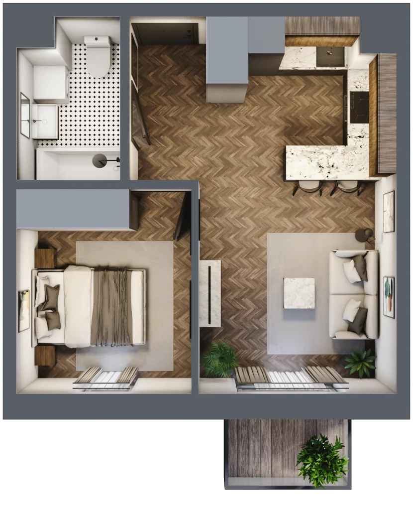 2 pokoje, mieszkanie 36,81 m², piętro 4, oferta nr M72, Kwadrat - Etap II, Rzeszów, Drabinianka, ul. Miła 29F