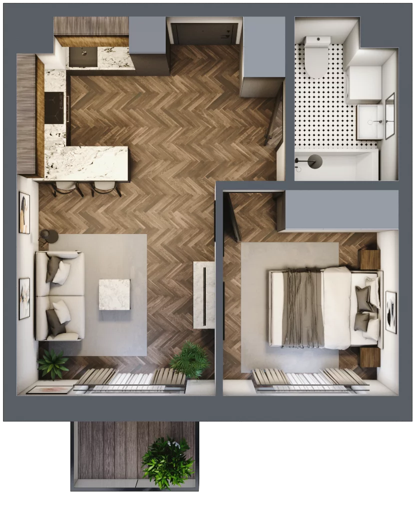 2 pokoje, mieszkanie 36,81 m², piętro 3, oferta nr M12, Kwadrat - Etap II, Rzeszów, Drabinianka, ul. Miła 29F