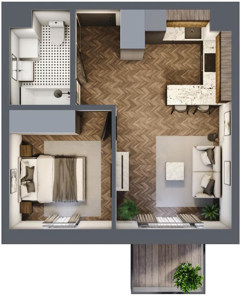 2 pokoje, mieszkanie 36,81 m², piętro 3, oferta nr M67, Kwadrat - Etap II, Rzeszów, Drabinianka, ul. Miła 29F