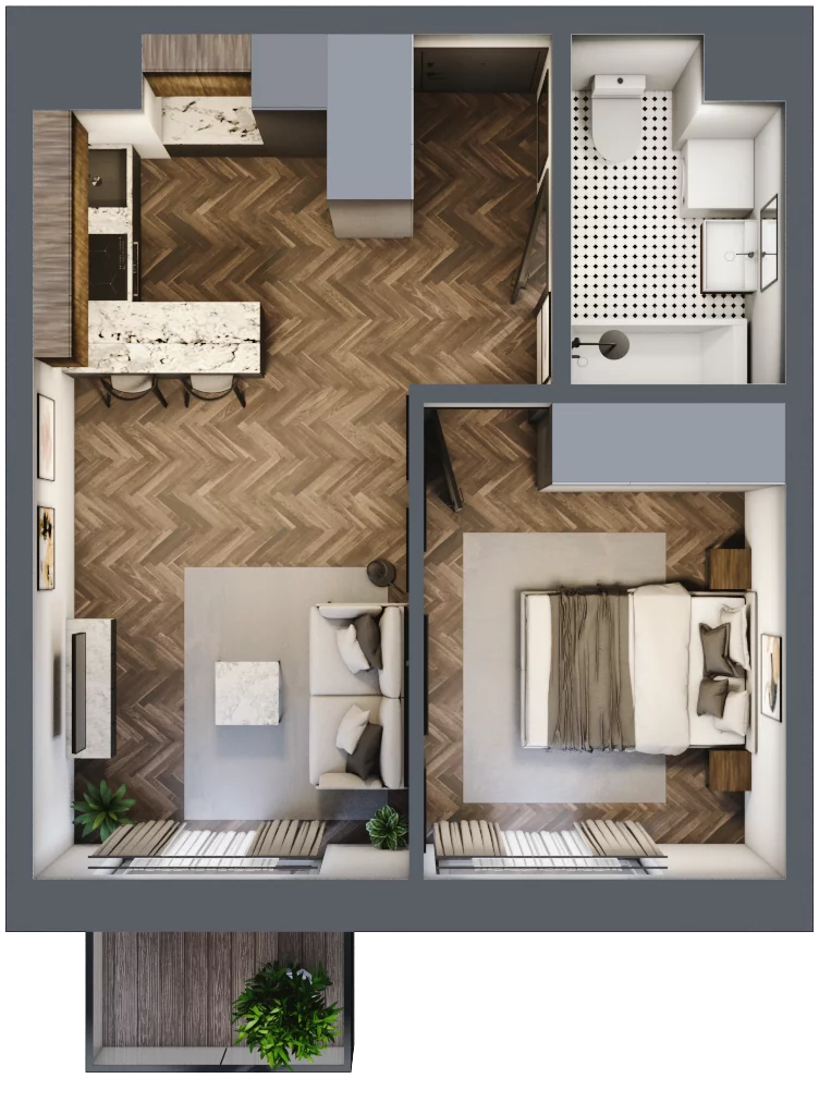 2 pokoje, mieszkanie 37,72 m², piętro 3, oferta nr M41, Kwadrat - Etap II, Rzeszów, Drabinianka, ul. Miła 29F