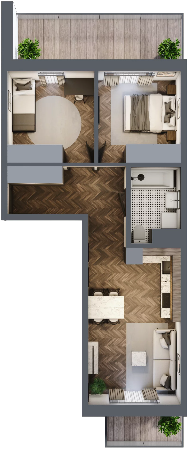3 pokoje, mieszkanie 54,02 m², piętro 3, oferta nr M39, Kwadrat - Etap II, Rzeszów, Drabinianka, ul. Miła 29F