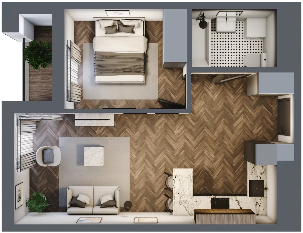 2 pokoje, mieszkanie 41,19 m², piętro 11, oferta nr M99, KrakoVska - Etap II, Rzeszów, Krakowska-Południe, ul. Krakowska 31