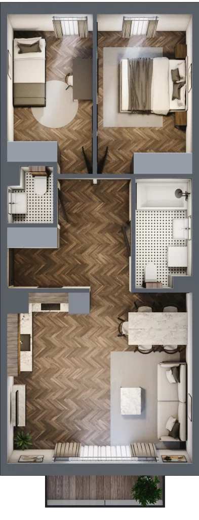 3 pokoje, mieszkanie 62,80 m², piętro 1, oferta nr M12, Przemiarki 16, Kraków, Dębniki, Ruczaj, ul. Przemiarki 16