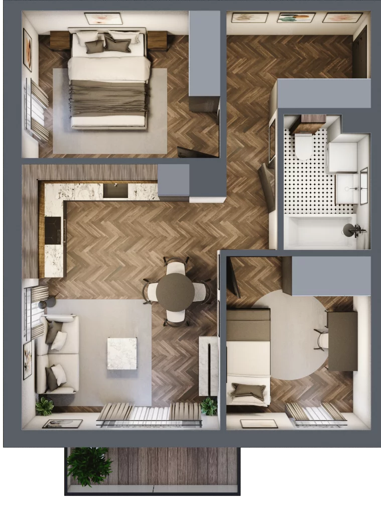 3 pokoje, mieszkanie 49,85 m², piętro 3, oferta nr M20, Przemiarki 16, Kraków, Dębniki, Ruczaj, ul. Przemiarki 16