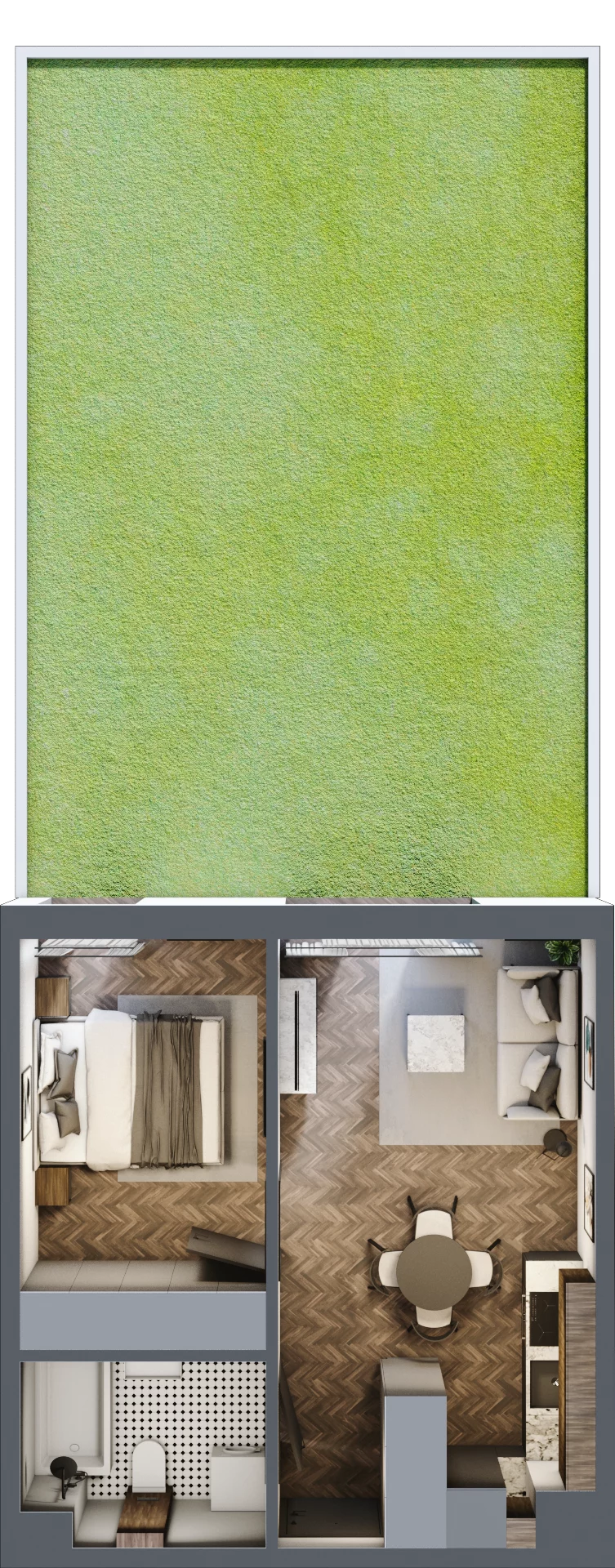2 pokoje, mieszkanie 34,01 m², parter, oferta nr M31, Przemiarki 16, Kraków, Dębniki, Ruczaj, ul. Przemiarki 16