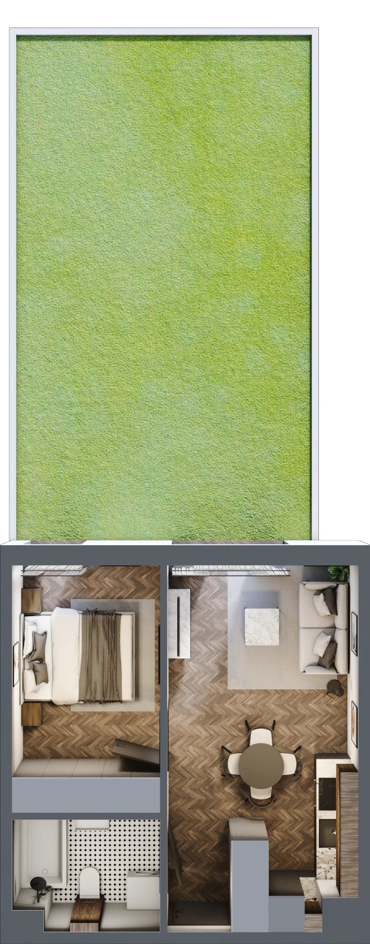 2 pokoje, mieszkanie 34,01 m², parter, oferta nr M33, Przemiarki 16, Kraków, Dębniki, Ruczaj, ul. Przemiarki 16