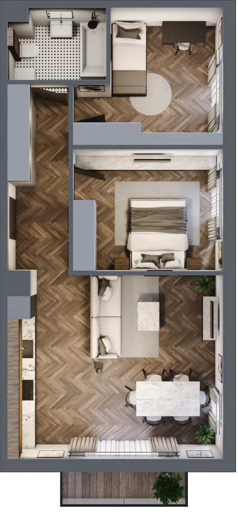 3 pokoje, mieszkanie 64,53 m², piętro 1, oferta nr M35, Przemiarki 16, Kraków, Dębniki, Ruczaj, ul. Przemiarki 16