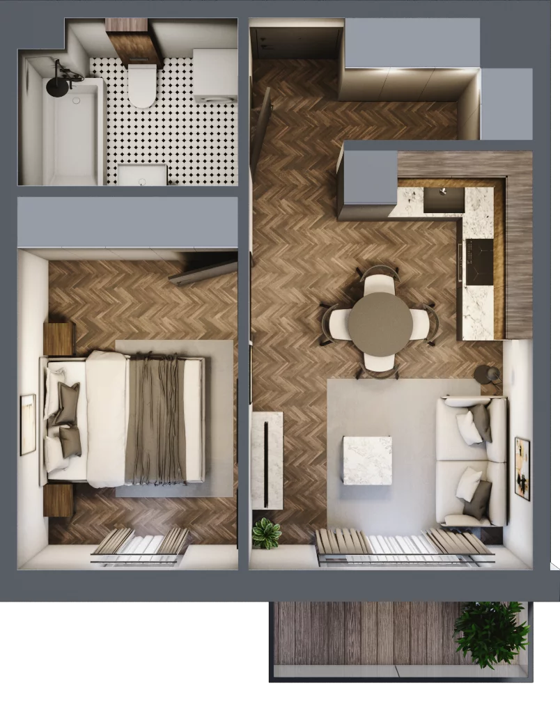 2 pokoje, mieszkanie 34,35 m², piętro 1, oferta nr M76, Przemiarki 16, Kraków, Dębniki, Ruczaj, ul. Przemiarki 16