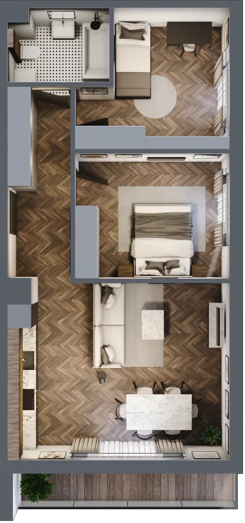 3 pokoje, mieszkanie 62,77 m², piętro 3, oferta nr M89, Przemiarki 16, Kraków, Dębniki, Ruczaj, ul. Przemiarki 16