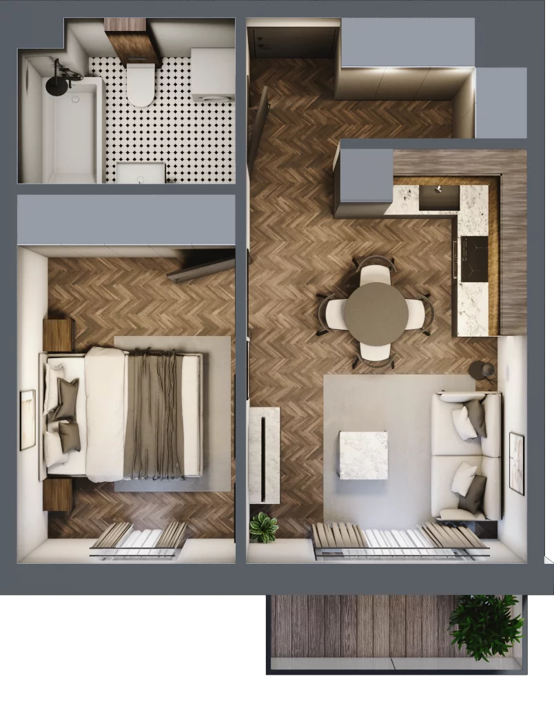 2 pokoje, mieszkanie 34,35 m², piętro 3, oferta nr M92, Przemiarki 16, Kraków, Dębniki, Ruczaj, ul. Przemiarki 16