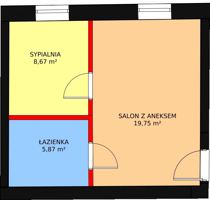 Mieszkanie 36,73 m², piętro 1, oferta nr 2, Kalwaryjska 70, Kraków, Podgórze, ul. Kalwaryjska / Śliska