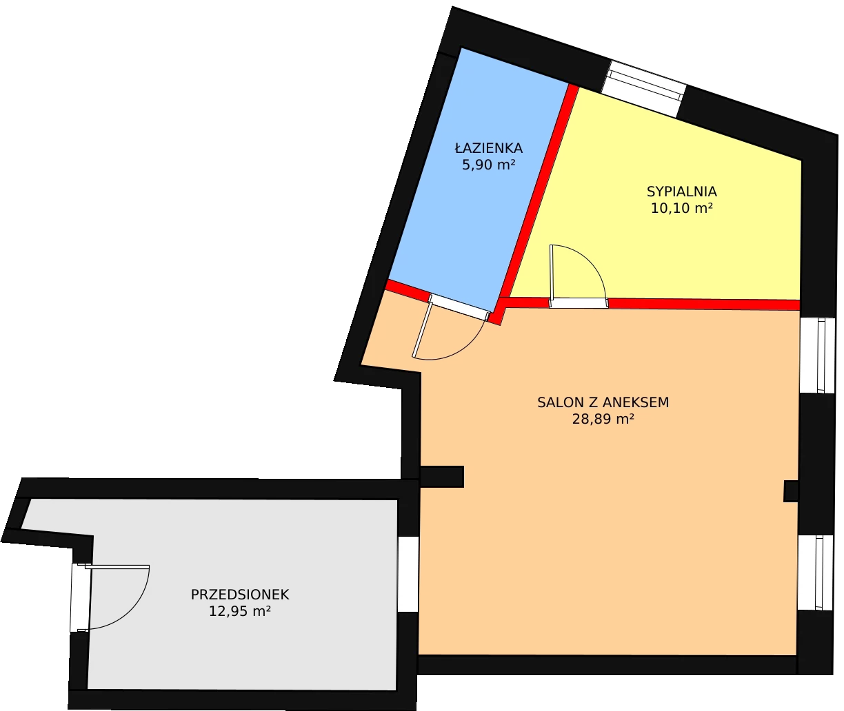 Mieszkanie 56,69 m², piętro 2, oferta nr 11, Kalwaryjska 70, Kraków, Podgórze, ul. Kalwaryjska / Śliska