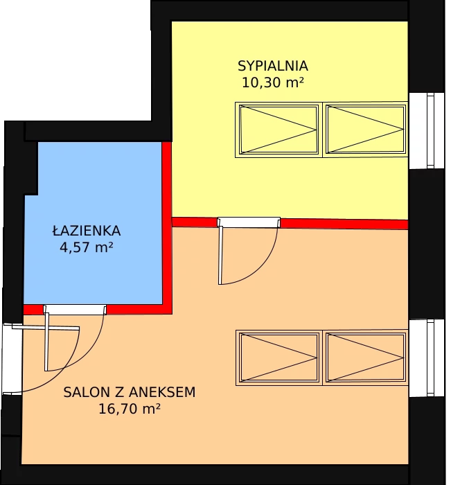 Mieszkanie 31,09 m², piętro 3, oferta nr 14, Kalwaryjska 70, Kraków, Podgórze, ul. Kalwaryjska / Śliska