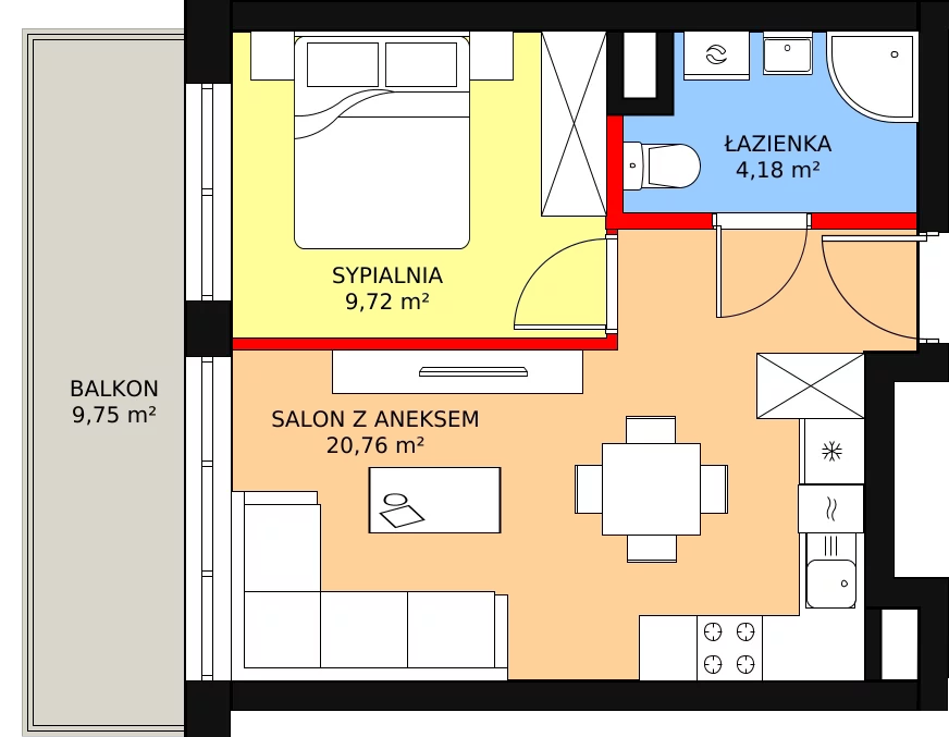 Mieszkanie 34,66 m², piętro 3, oferta nr C/M17, Fuelda, Poznań, Umultowo, Umultowo, ul. Maków Polnych 9