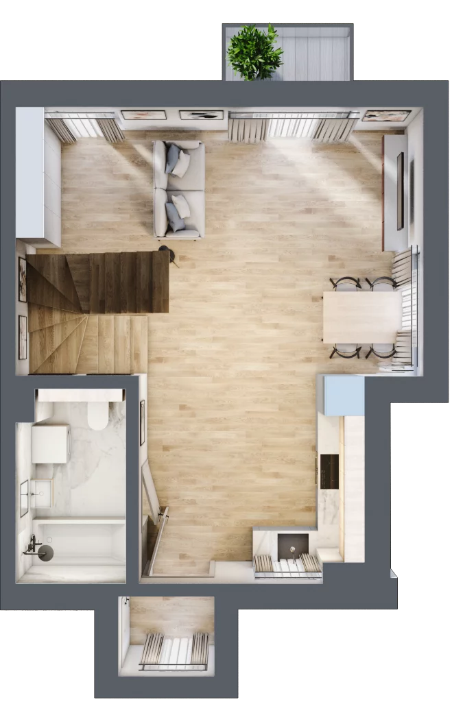 3 pokoje, apartament 60,91 m², piętro 1, oferta nr GDYNIA.M4, Porto Mare, Mechelinki, ul. Zatokowa