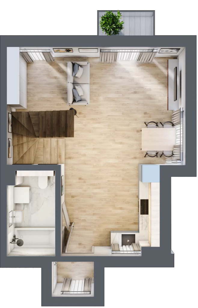3 pokoje, apartament 60,91 m², piętro 1, oferta nr JASTRZEBIA.GORA.M4, Porto Mare, Mechelinki, ul. Zatokowa