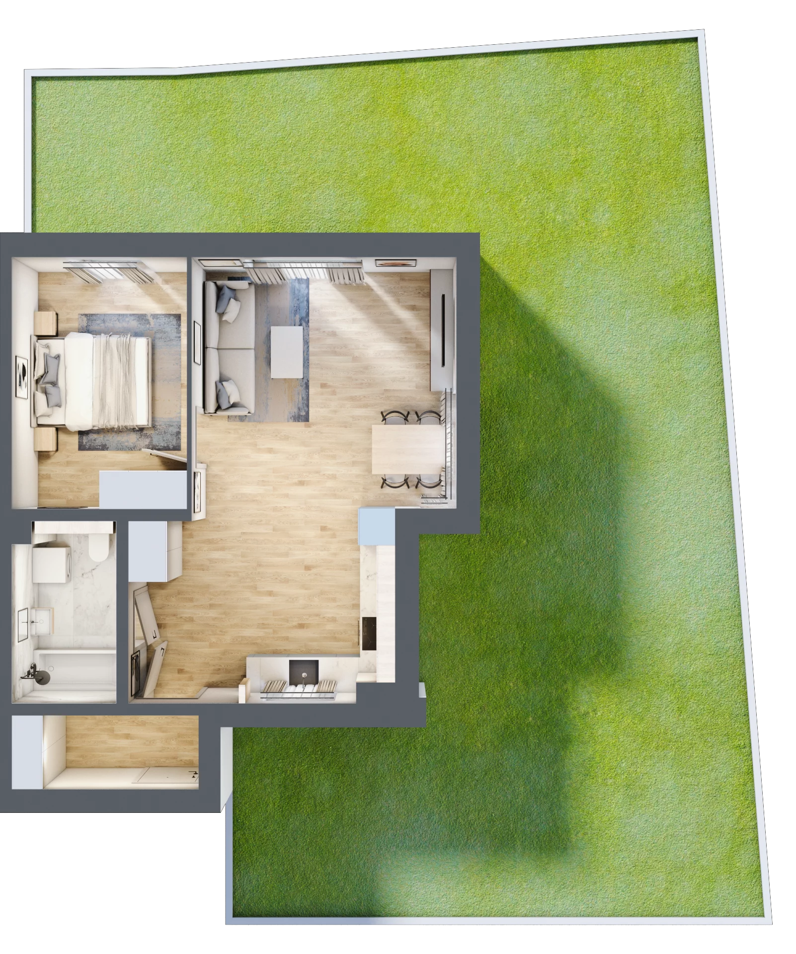 2 pokoje, apartament 51,10 m², parter, oferta nr REWAL.U1, Porto Mare, Mechelinki, ul. Zatokowa