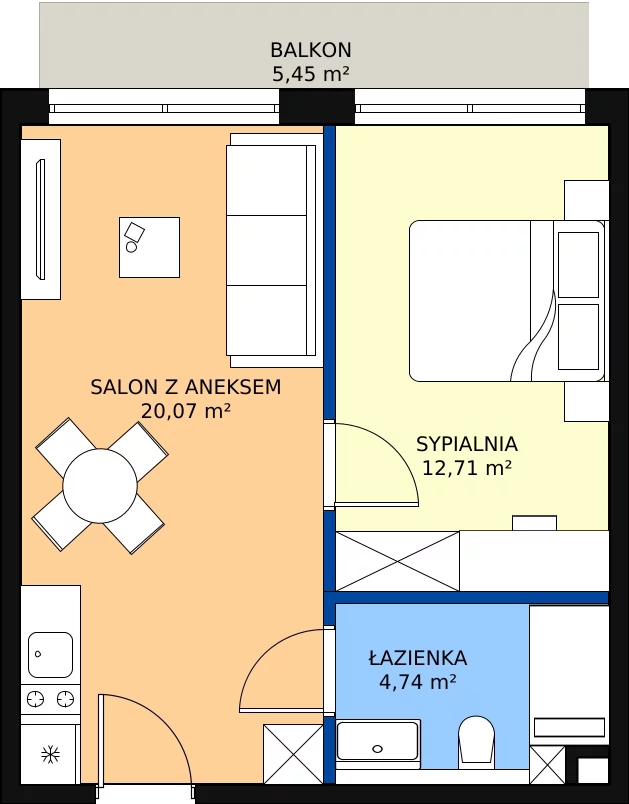 Zalety apartamentu inwestycyjnego 37.52 m², B_2_9