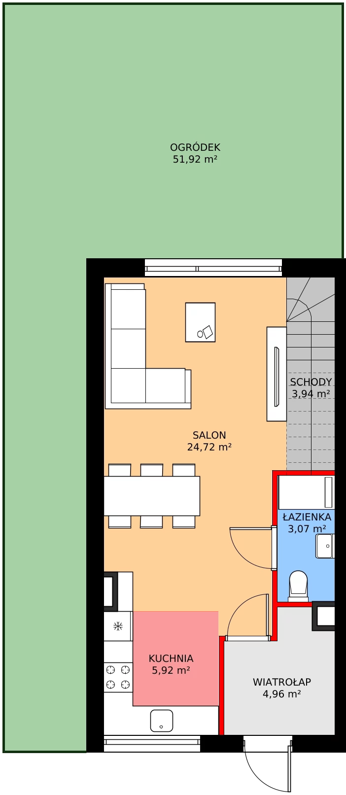 Zalety mieszkania 80.71 m², B12/1