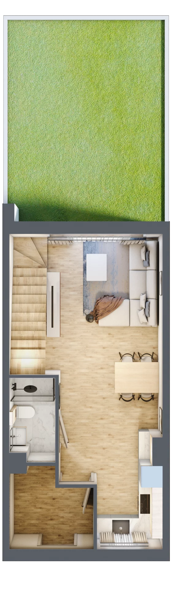 3 pokoje, mieszkanie 69,37 m², parter, oferta nr B8/2, Libre Park, Kosakowo, ul. Dyniowa