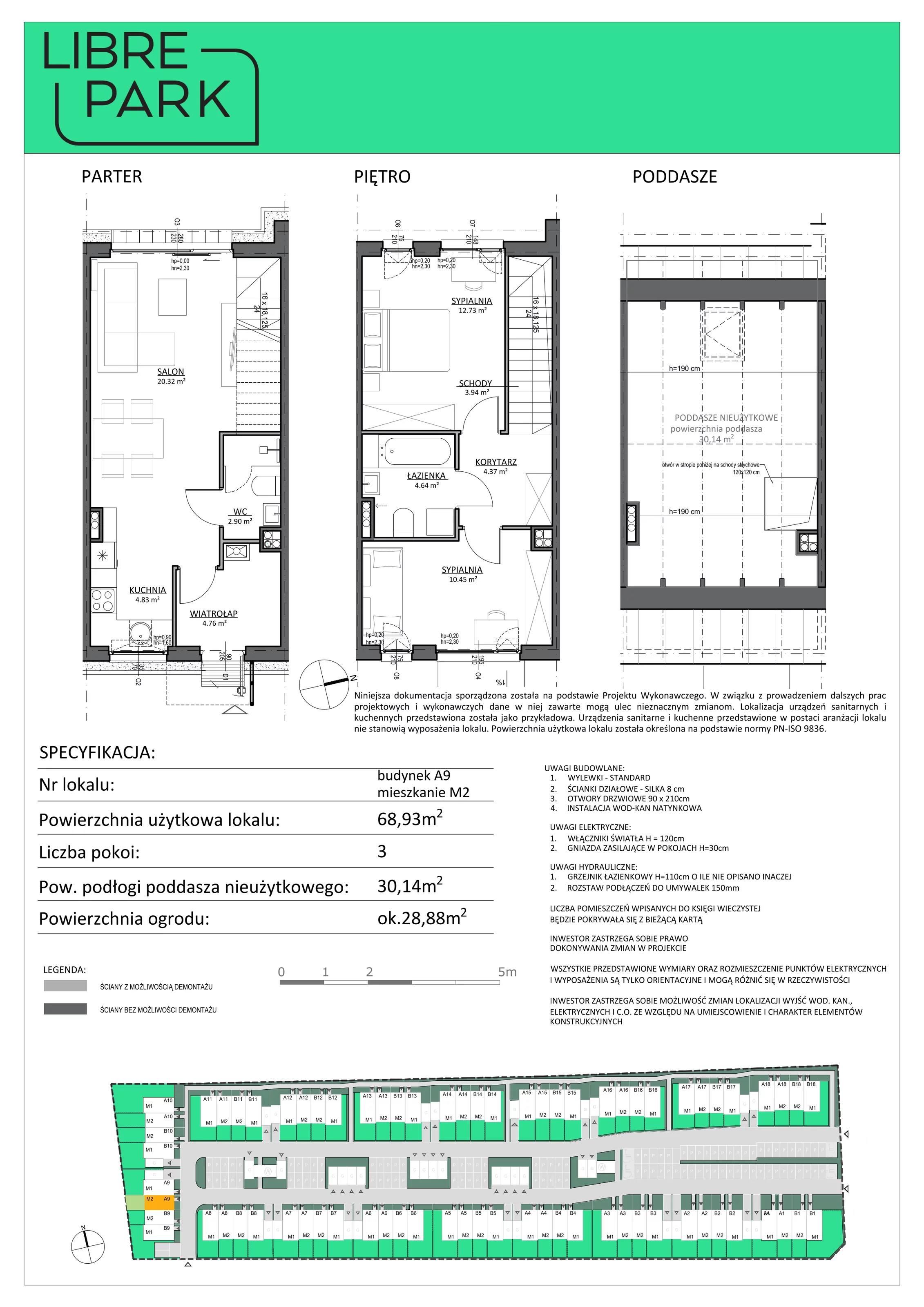 Mieszkanie 68,93 m², parter, oferta nr A9/2, Libre Park, Kosakowo, Dyniowa