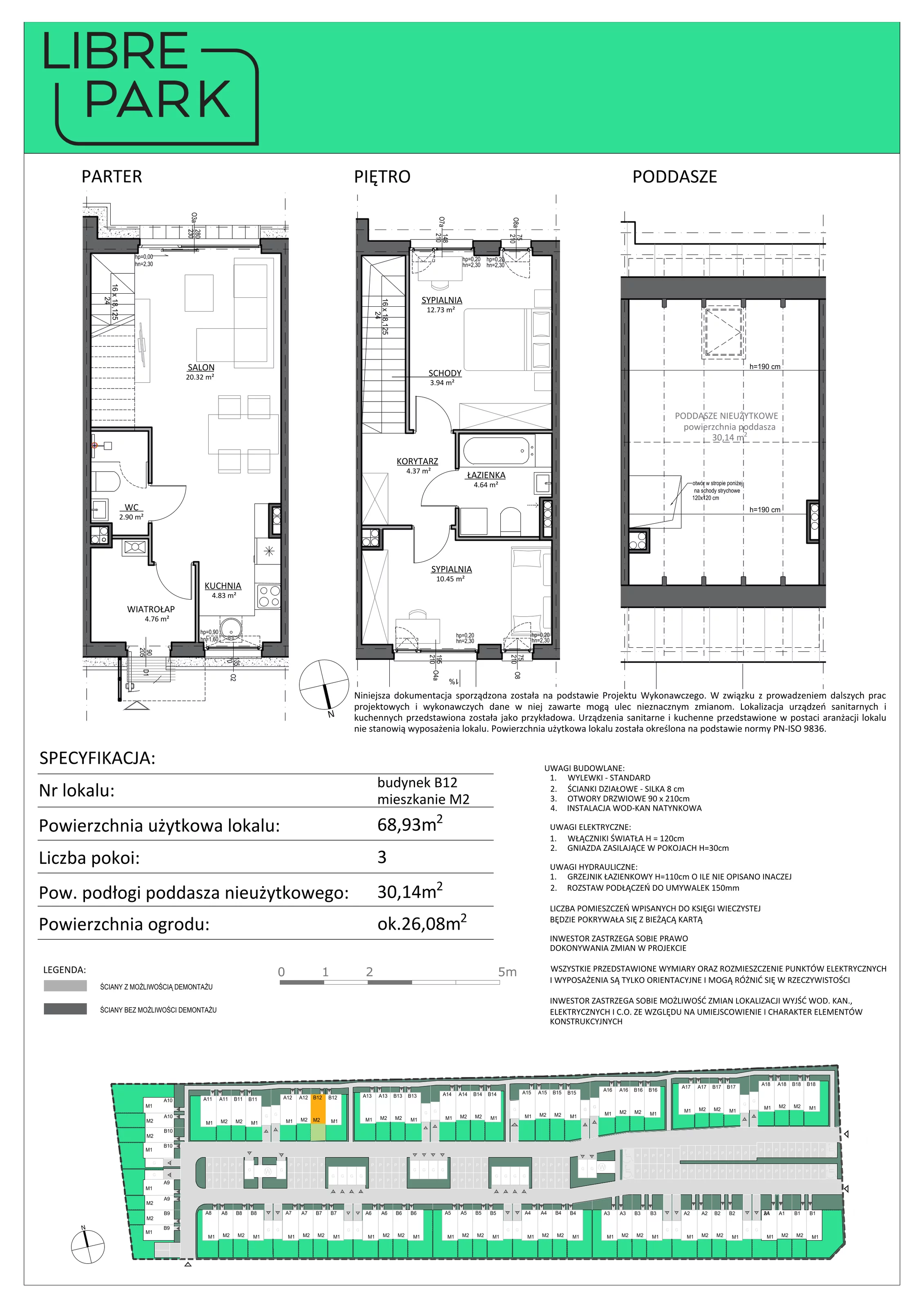 Mieszkanie 68,93 m², parter, oferta nr B12/2, Libre Park, Kosakowo, Dyniowa