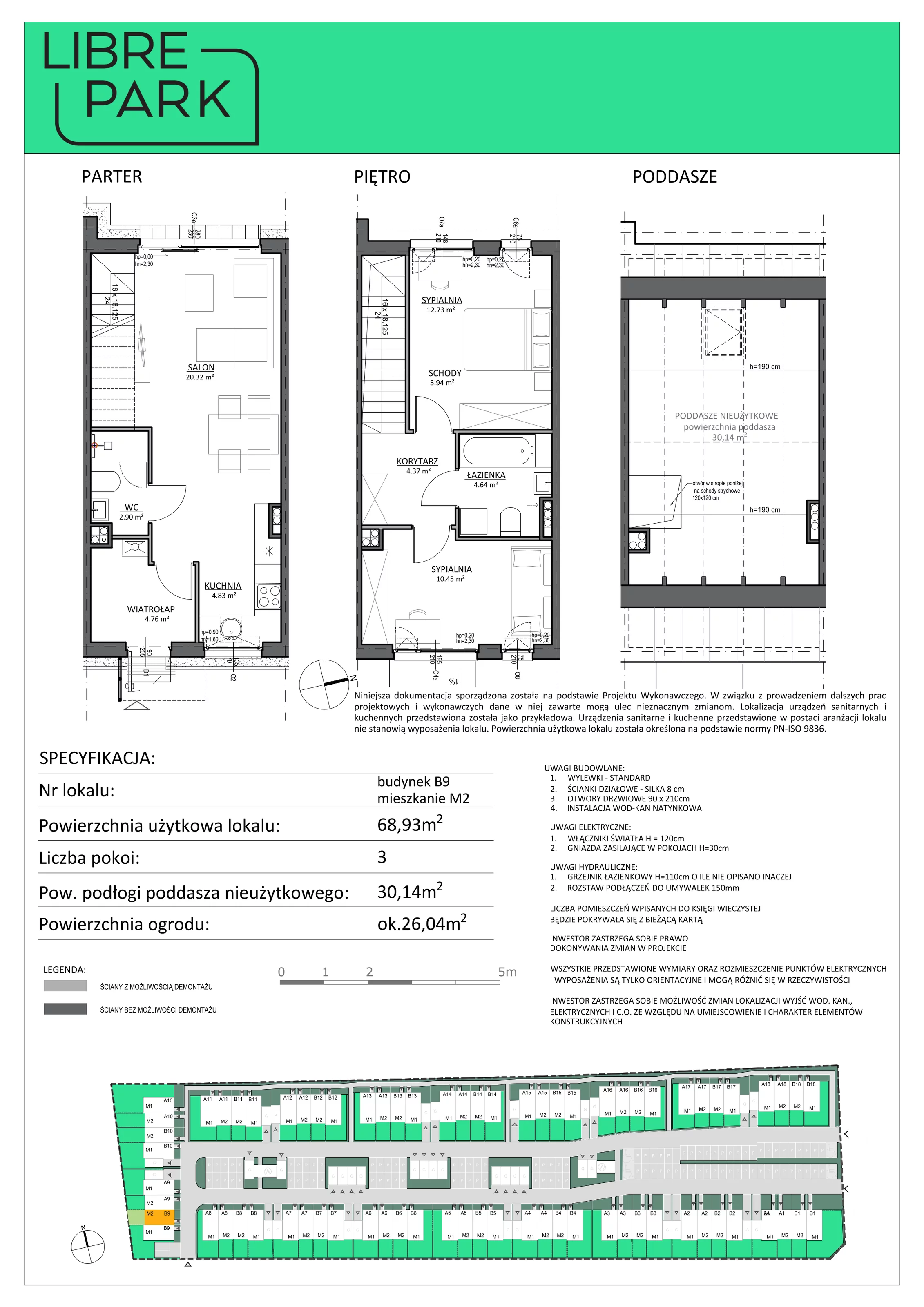 Mieszkanie 68,93 m², parter, oferta nr B9/2, Libre Park, Kosakowo, Dyniowa