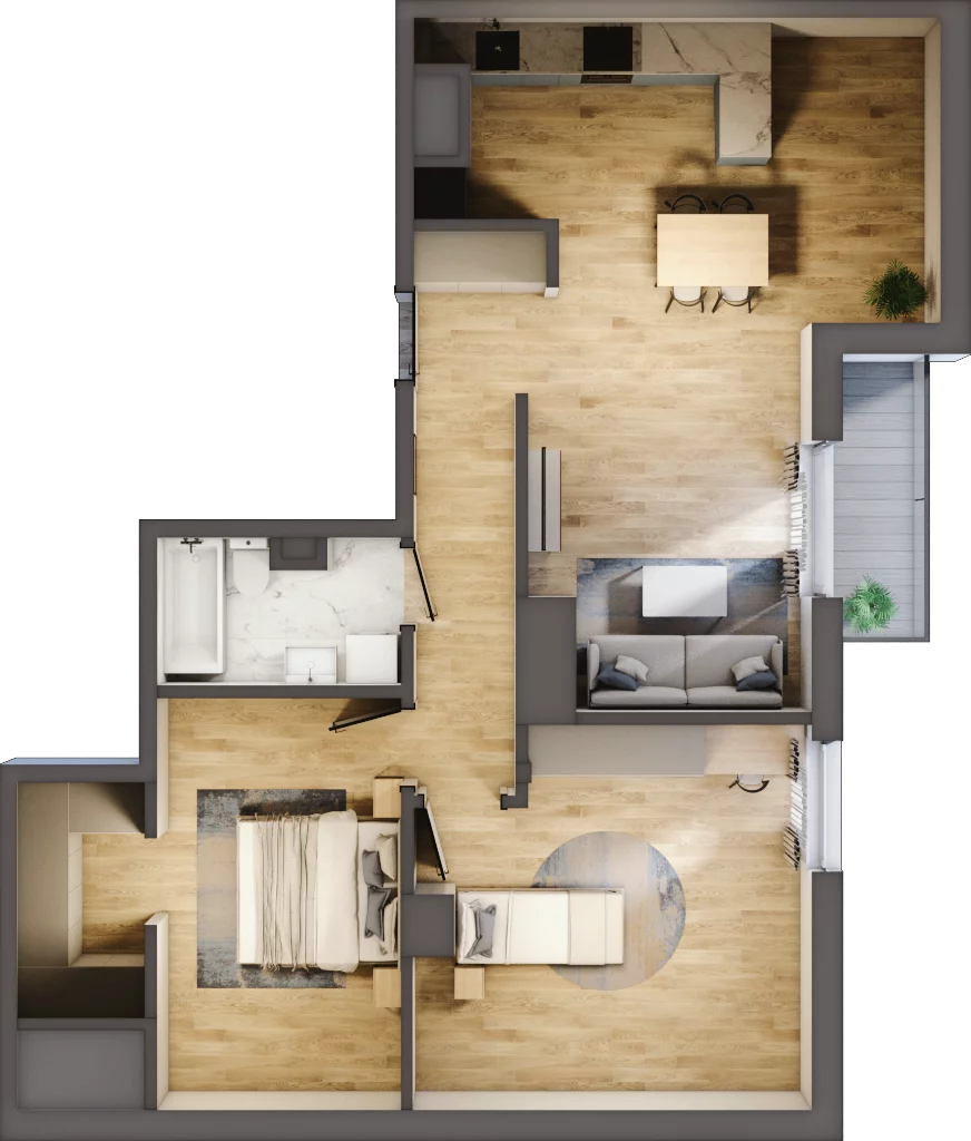 3 pokoje, mieszkanie 63,89 m², piętro 3, oferta nr J29, Nowa Sportowa, Brwinów, ul. Sportowa