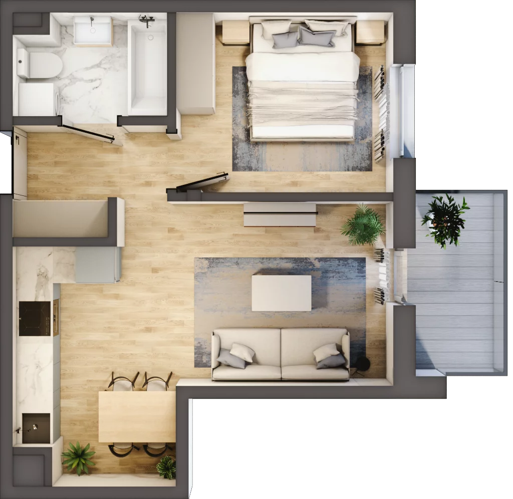 2 pokoje, mieszkanie 39,19 m², piętro 3, oferta nr J31, Nowa Sportowa, Brwinów, ul. Sportowa