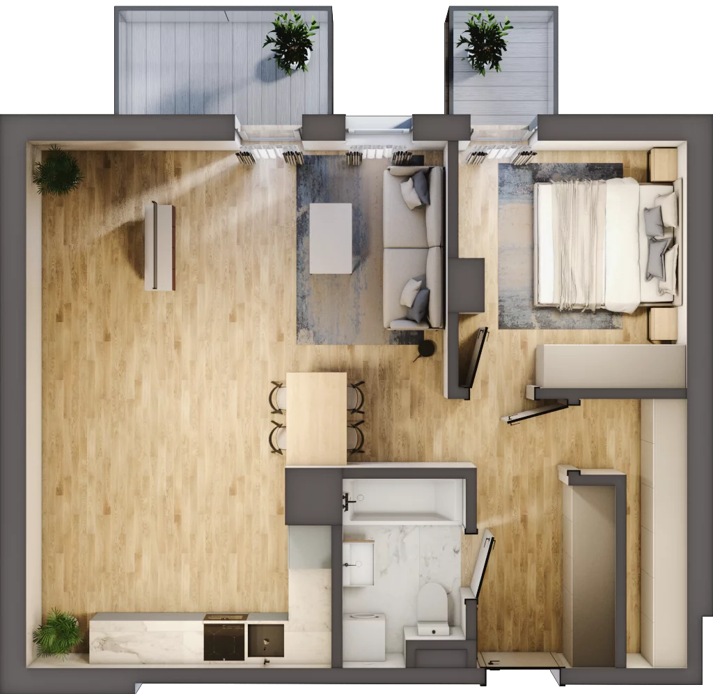 2 pokoje, mieszkanie 49,24 m², piętro 3, oferta nr J33, Nowa Sportowa, Brwinów, ul. Sportowa