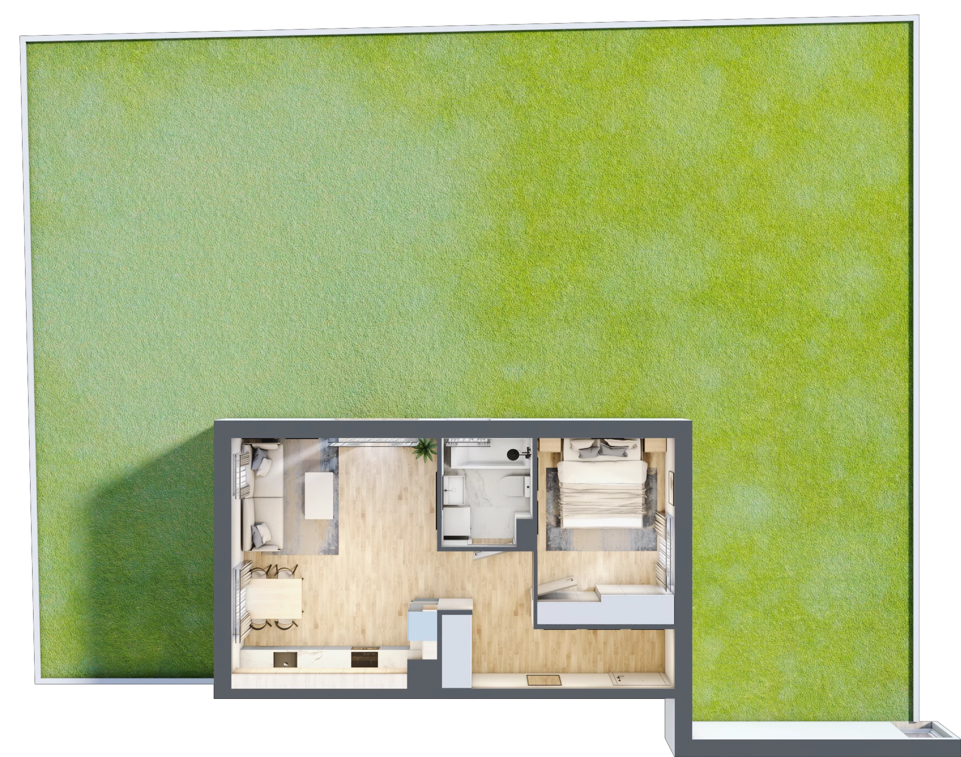 2 pokoje, mieszkanie 44,94 m², parter, oferta nr J09, Nowa Sportowa, Brwinów, ul. Sportowa