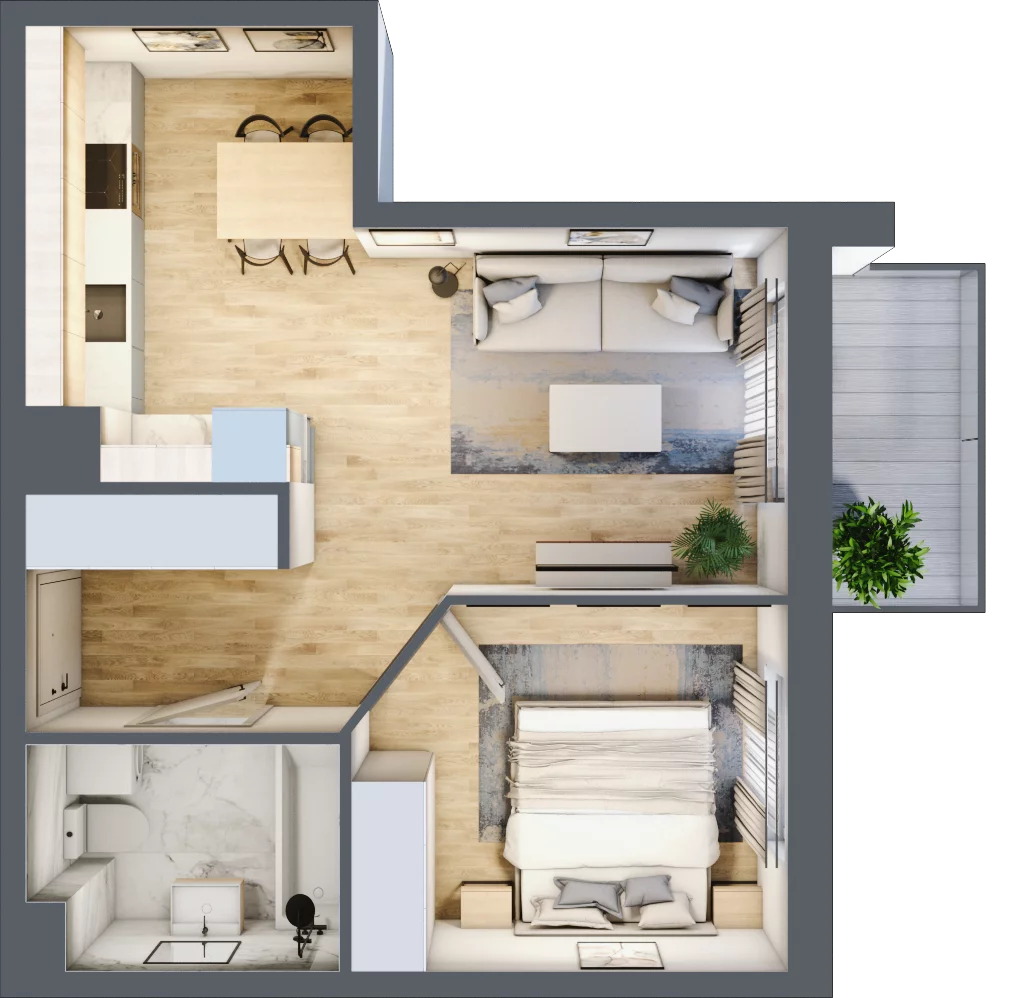2 pokoje, mieszkanie 39,81 m², piętro 2, oferta nr K23, Nowa Sportowa, Brwinów, ul. Sportowa