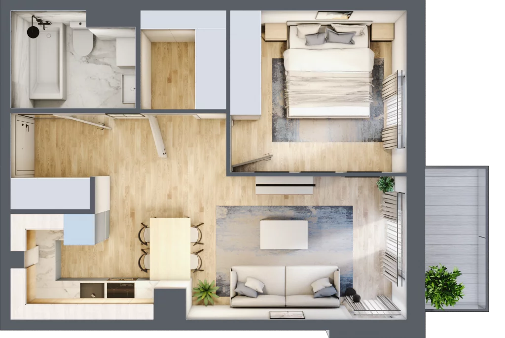 2 pokoje, mieszkanie 44,02 m², piętro 1, oferta nr K12, Nowa Sportowa, Brwinów, ul. Sportowa