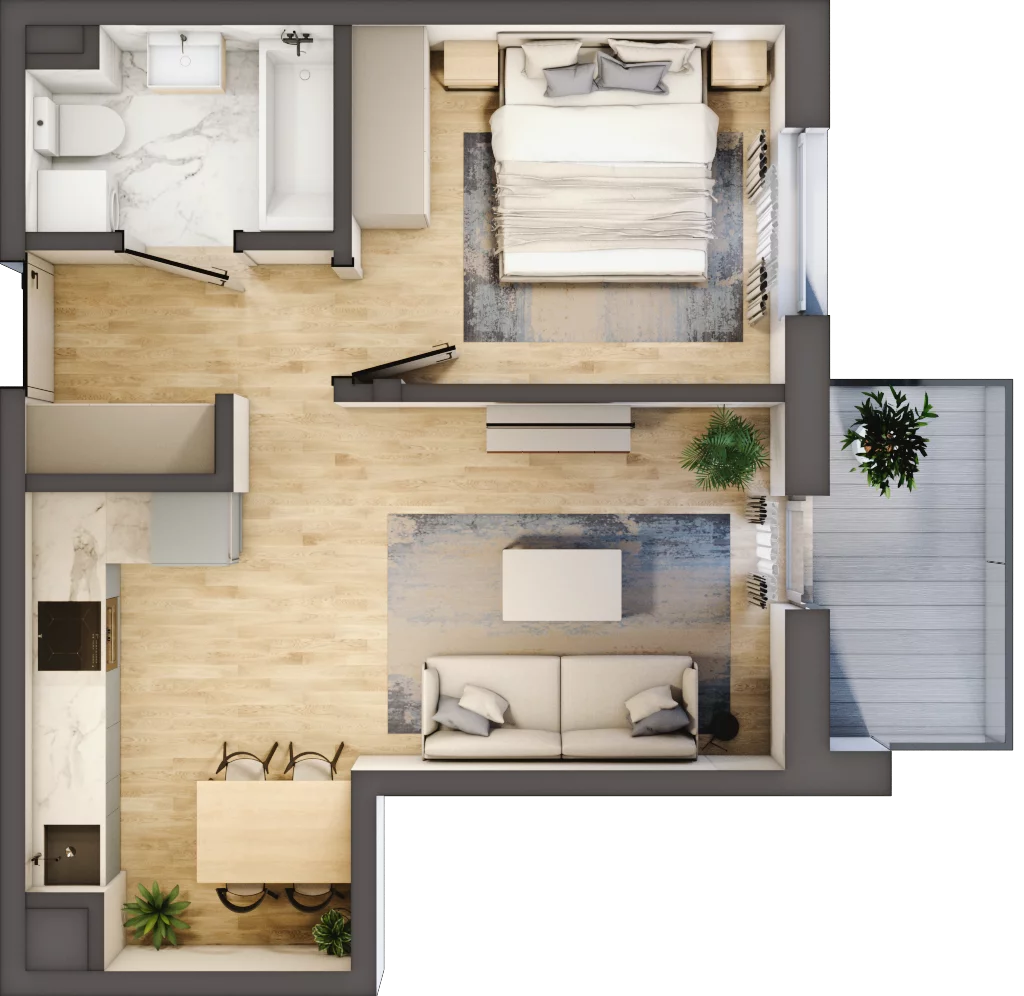 2 pokoje, mieszkanie 39,19 m², piętro 3, oferta nr K31, Nowa Sportowa, Brwinów, ul. Sportowa