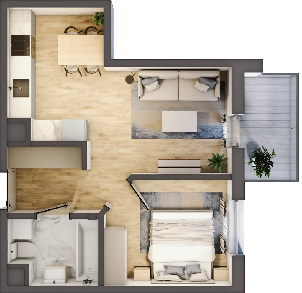 2 pokoje, mieszkanie 38,88 m², piętro 3, oferta nr K30, Nowa Sportowa, Brwinów, ul. Sportowa