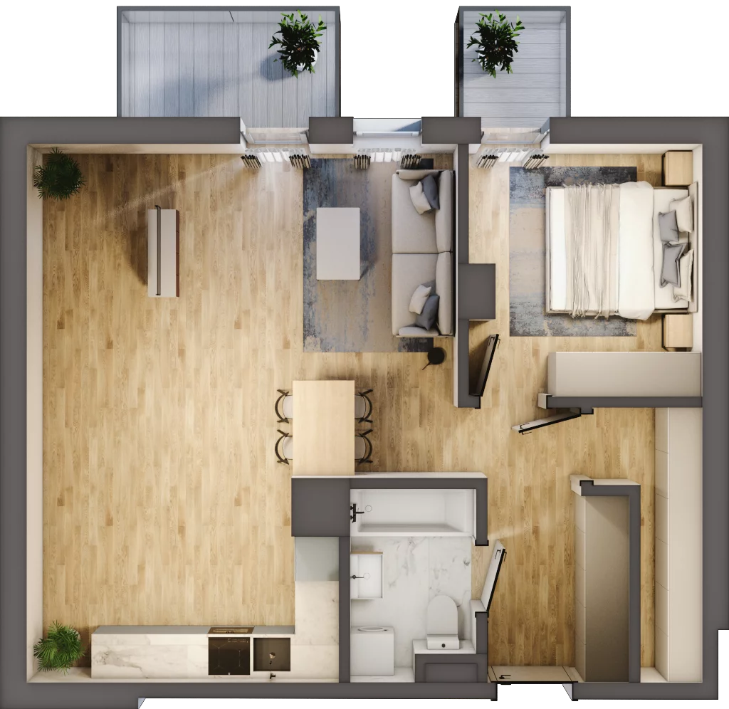 2 pokoje, mieszkanie 49,24 m², piętro 3, oferta nr K33, Nowa Sportowa, Brwinów, ul. Sportowa