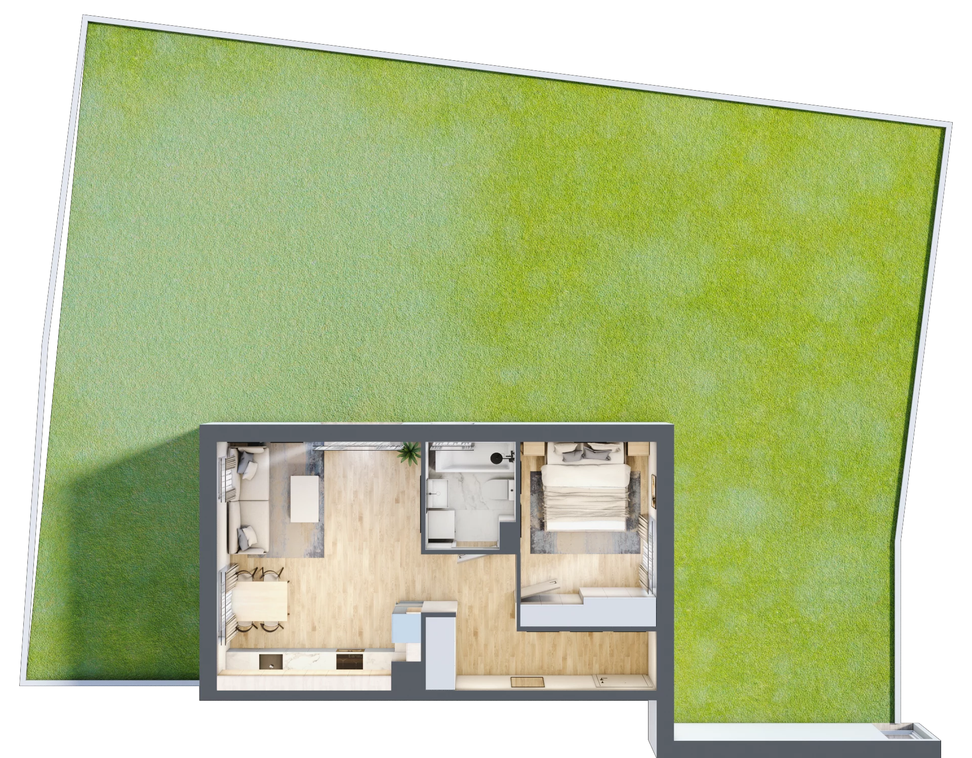 2 pokoje, mieszkanie 44,94 m², parter, oferta nr K09, Nowa Sportowa, Brwinów, ul. Sportowa