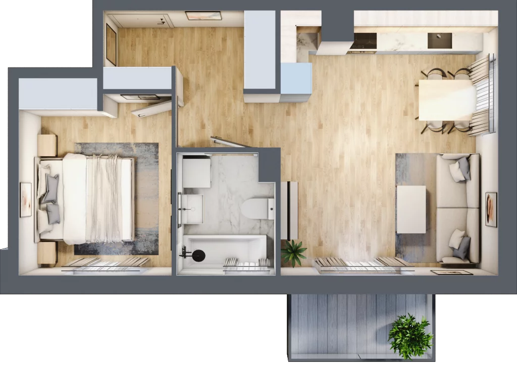 2 pokoje, mieszkanie 43,49 m², piętro 1, oferta nr K13, Nowa Sportowa, Brwinów, ul. Sportowa