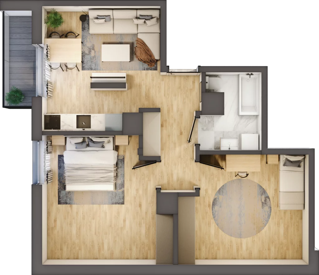 3 pokoje, mieszkanie 44,64 m², piętro 3, oferta nr K32, Nowa Sportowa, Brwinów, ul. Sportowa