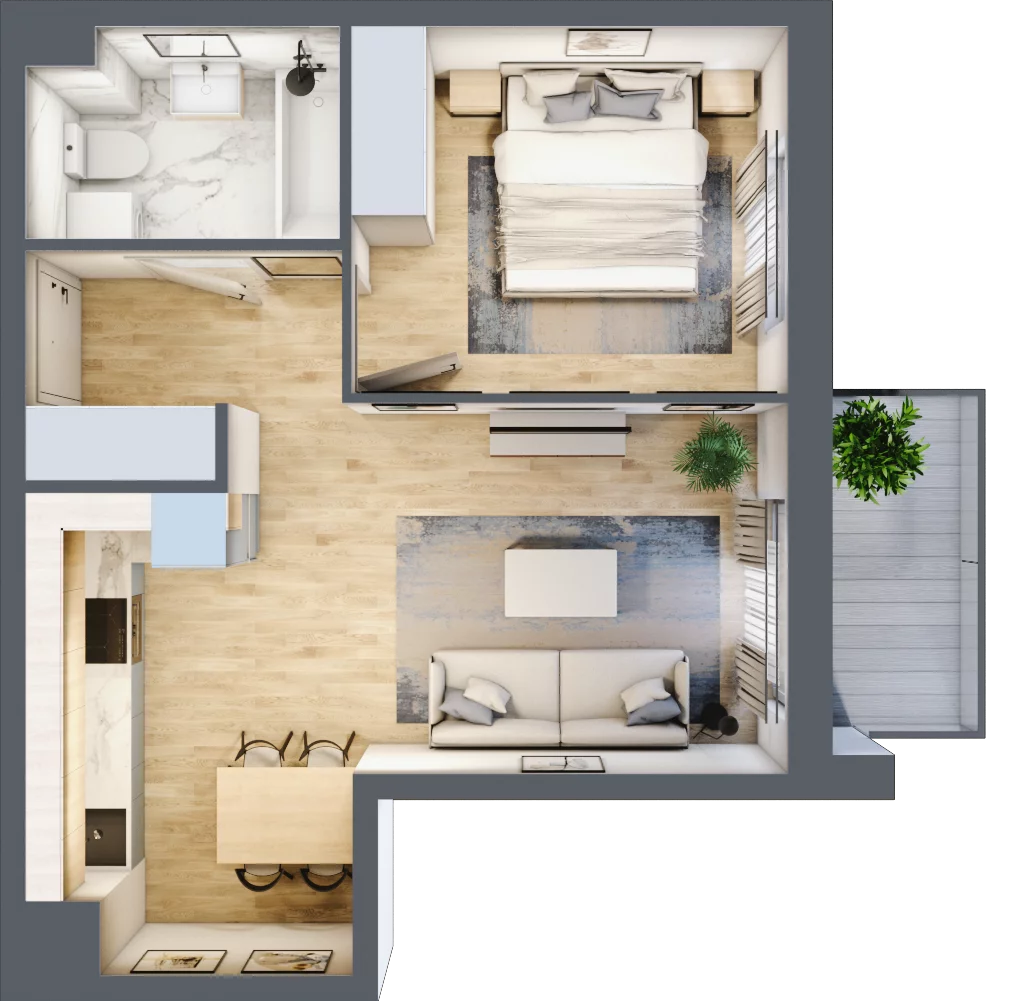 2 pokoje, mieszkanie 40,00 m², piętro 1, oferta nr K15, Nowa Sportowa, Brwinów, ul. Sportowa