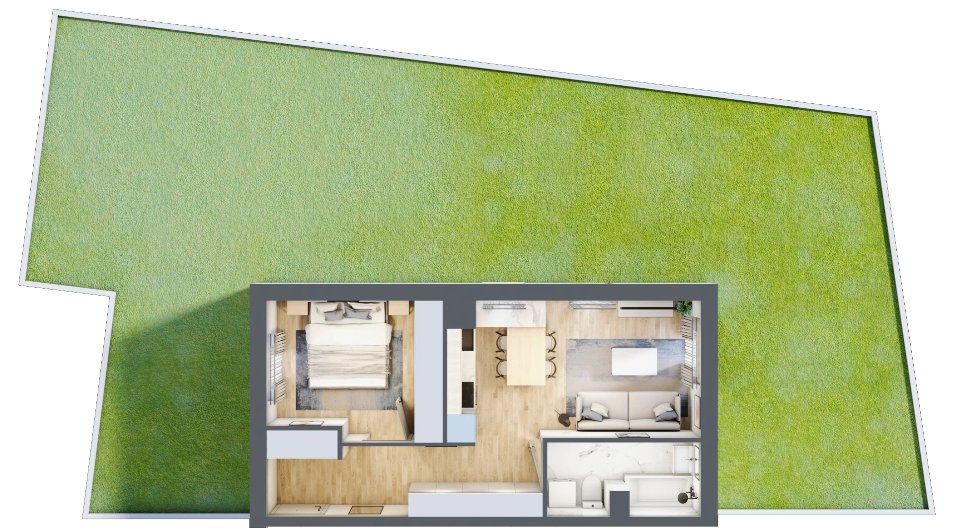 2 pokoje, mieszkanie 41,09 m², parter, oferta nr K01, Nowa Sportowa, Brwinów, ul. Sportowa