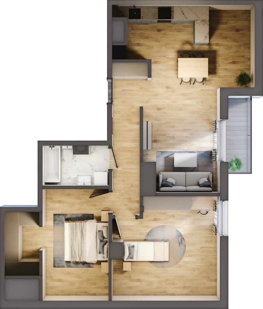 3 pokoje, mieszkanie 63,89 m², piętro 3, oferta nr K29, Nowa Sportowa, Brwinów, ul. Sportowa