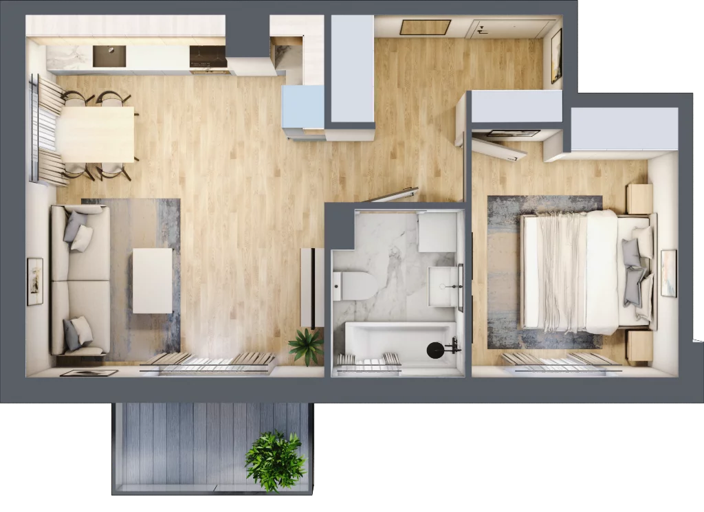 2 pokoje, mieszkanie 43,35 m², piętro 1, oferta nr K16, Nowa Sportowa, Brwinów, ul. Sportowa